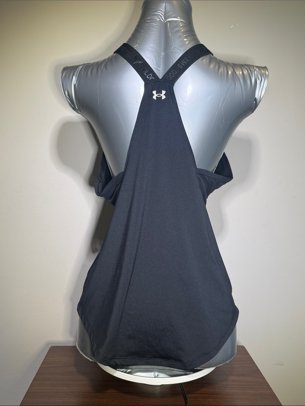 Under Armour Black Racerback Training Tank Top with Logo